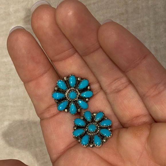 Turquoise Antique Earrings - Picture 1 of 3